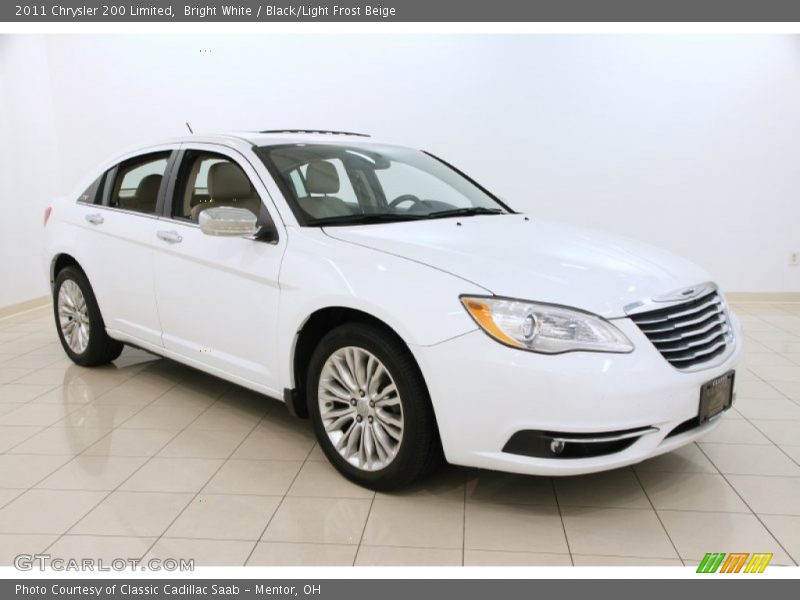 Bright White / Black/Light Frost Beige 2011 Chrysler 200 Limited