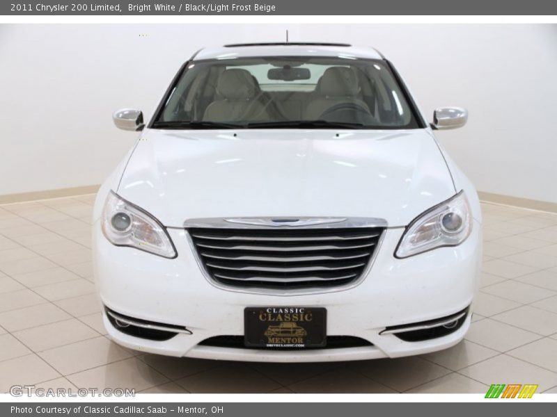 Bright White / Black/Light Frost Beige 2011 Chrysler 200 Limited