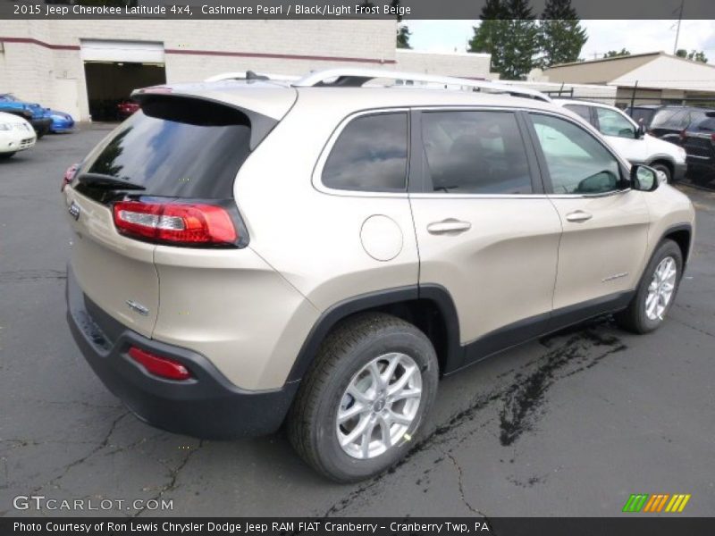 Cashmere Pearl / Black/Light Frost Beige 2015 Jeep Cherokee Latitude 4x4