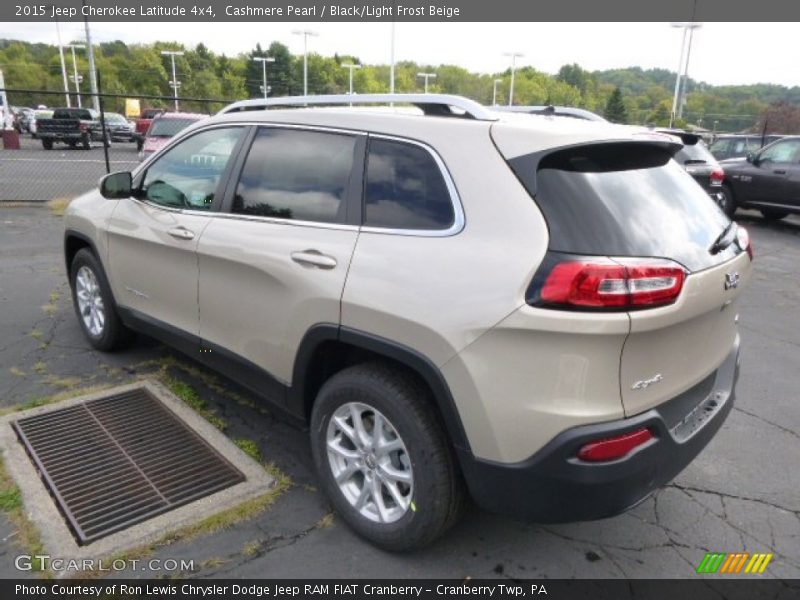 Cashmere Pearl / Black/Light Frost Beige 2015 Jeep Cherokee Latitude 4x4