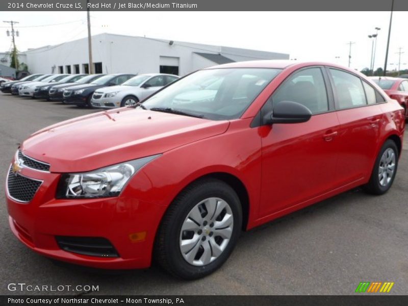 Red Hot / Jet Black/Medium Titanium 2014 Chevrolet Cruze LS