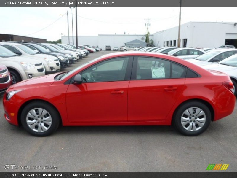 Red Hot / Jet Black/Medium Titanium 2014 Chevrolet Cruze LS