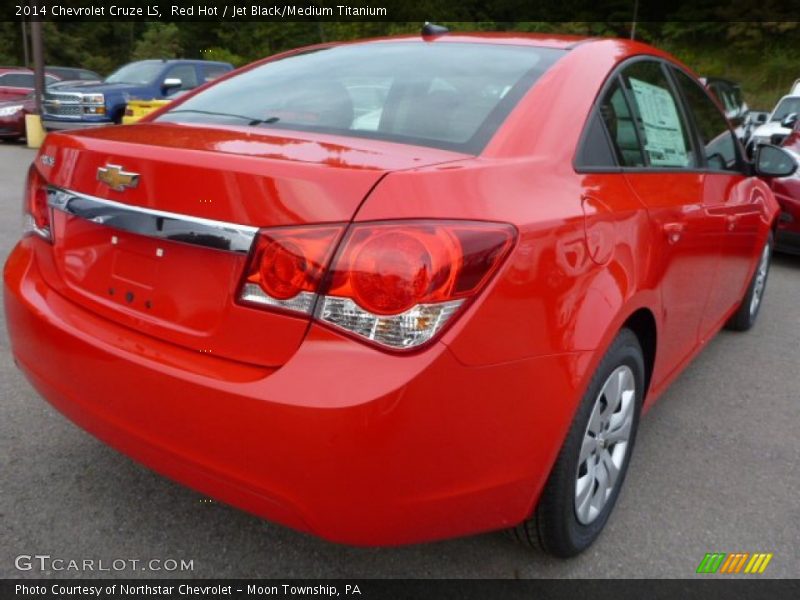 Red Hot / Jet Black/Medium Titanium 2014 Chevrolet Cruze LS