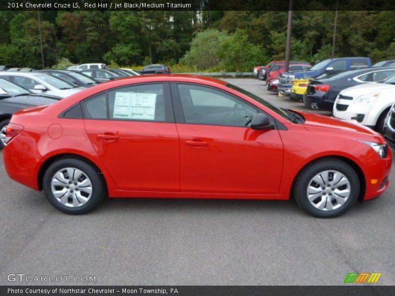 Red Hot / Jet Black/Medium Titanium 2014 Chevrolet Cruze LS