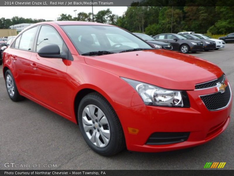 Red Hot / Jet Black/Medium Titanium 2014 Chevrolet Cruze LS