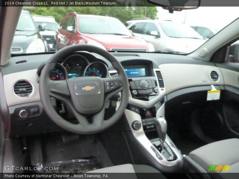 Red Hot / Jet Black/Medium Titanium 2014 Chevrolet Cruze LS