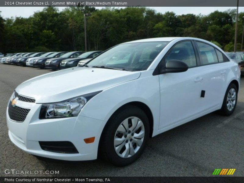 Summit White / Jet Black/Medium Titanium 2014 Chevrolet Cruze LS