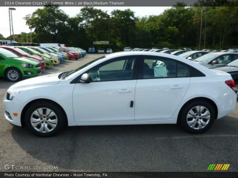 Summit White / Jet Black/Medium Titanium 2014 Chevrolet Cruze LS