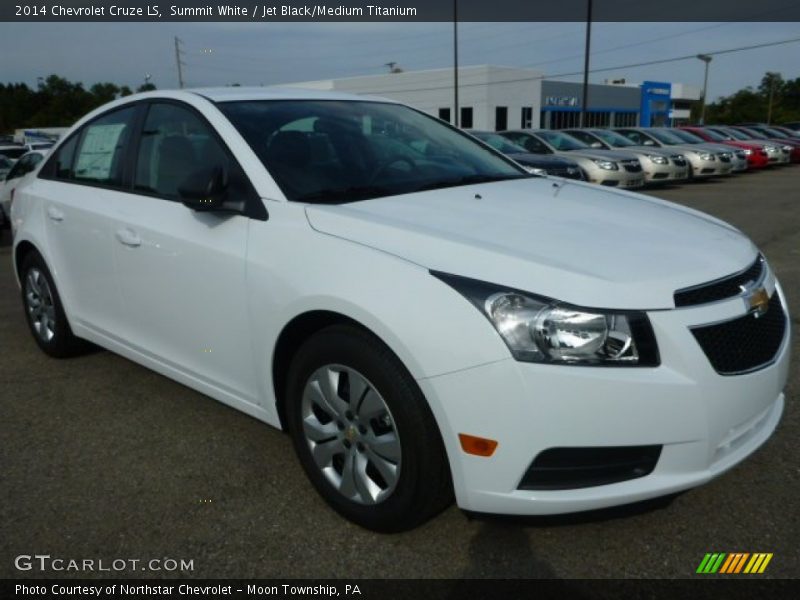 Summit White / Jet Black/Medium Titanium 2014 Chevrolet Cruze LS