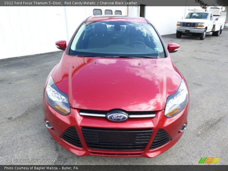 Red Candy Metallic / Charcoal Black Leather 2012 Ford Focus Titanium 5-Door