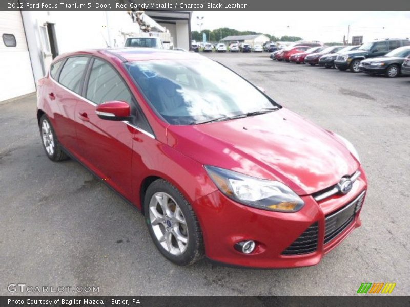 Red Candy Metallic / Charcoal Black Leather 2012 Ford Focus Titanium 5-Door