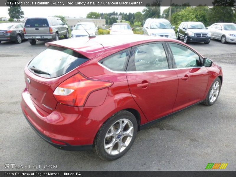 Red Candy Metallic / Charcoal Black Leather 2012 Ford Focus Titanium 5-Door