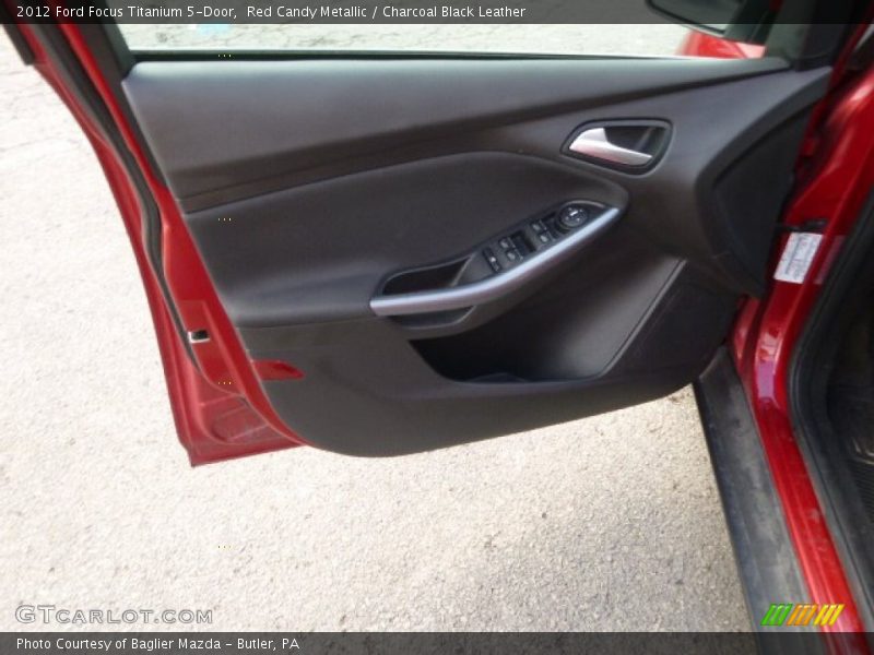 Red Candy Metallic / Charcoal Black Leather 2012 Ford Focus Titanium 5-Door