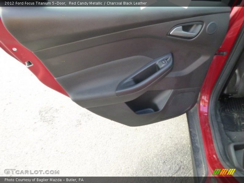 Red Candy Metallic / Charcoal Black Leather 2012 Ford Focus Titanium 5-Door