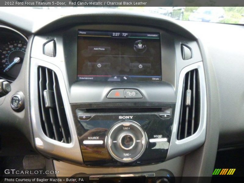 Red Candy Metallic / Charcoal Black Leather 2012 Ford Focus Titanium 5-Door
