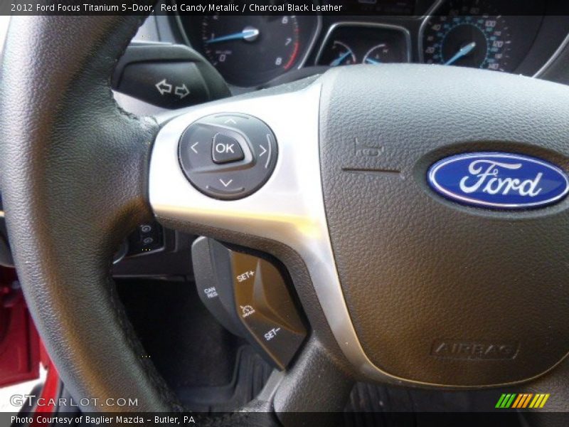 Red Candy Metallic / Charcoal Black Leather 2012 Ford Focus Titanium 5-Door