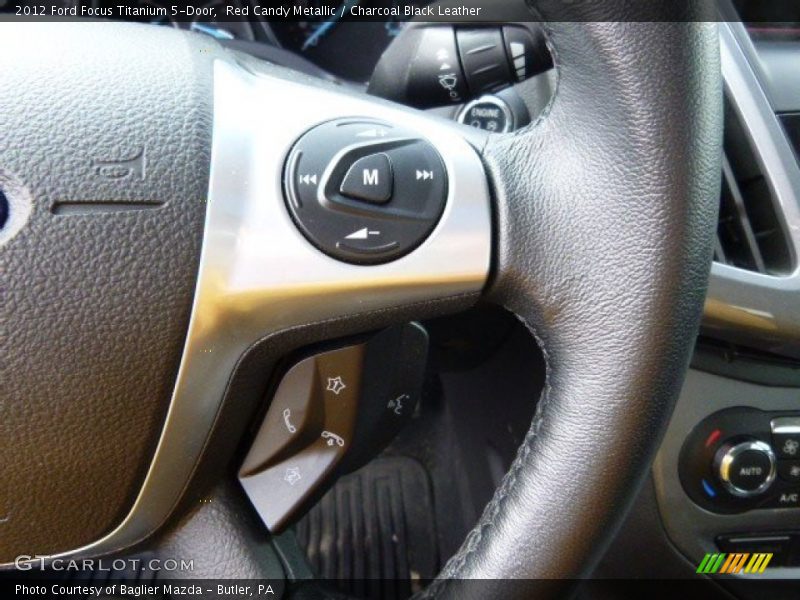 Red Candy Metallic / Charcoal Black Leather 2012 Ford Focus Titanium 5-Door