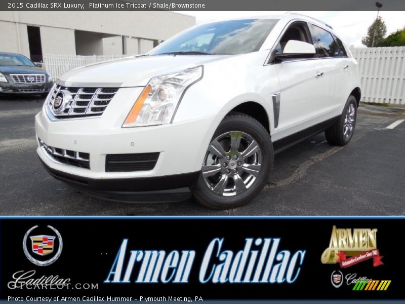 Platinum Ice Tricoat / Shale/Brownstone 2015 Cadillac SRX Luxury