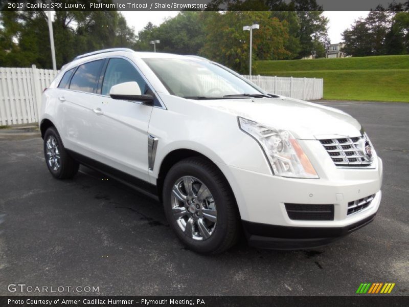 Platinum Ice Tricoat / Shale/Brownstone 2015 Cadillac SRX Luxury
