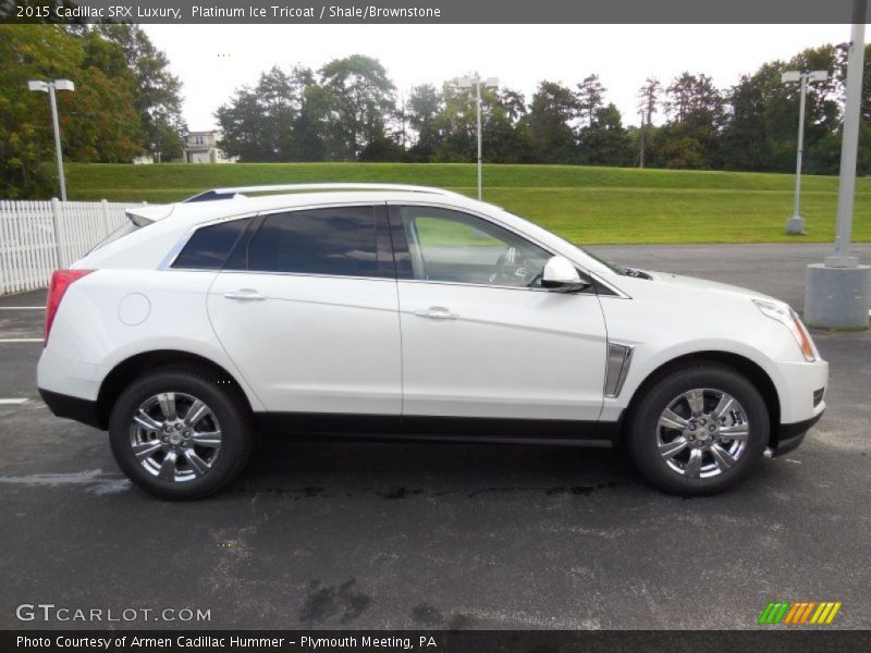 Platinum Ice Tricoat / Shale/Brownstone 2015 Cadillac SRX Luxury