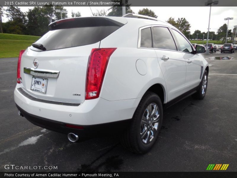 Platinum Ice Tricoat / Shale/Brownstone 2015 Cadillac SRX Luxury