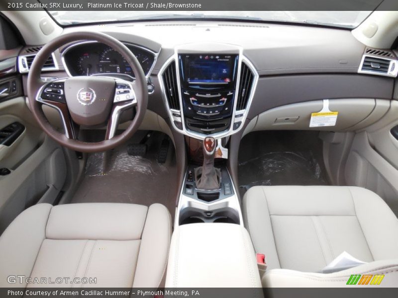 Platinum Ice Tricoat / Shale/Brownstone 2015 Cadillac SRX Luxury