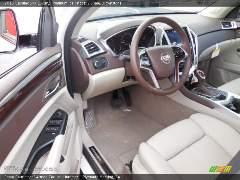 Platinum Ice Tricoat / Shale/Brownstone 2015 Cadillac SRX Luxury