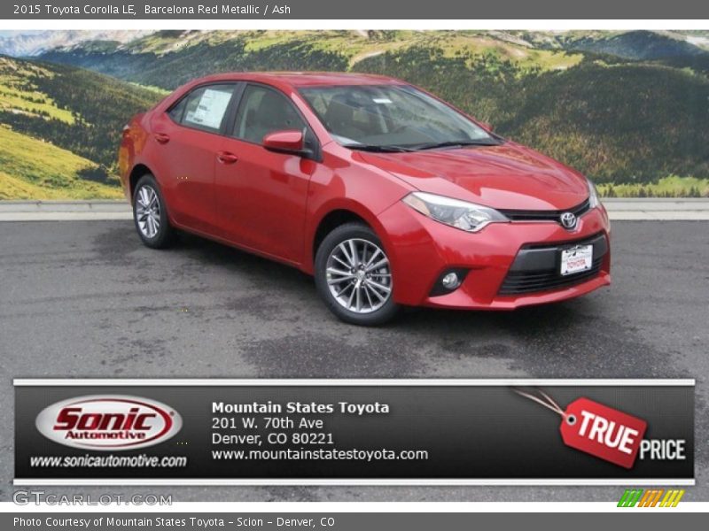 Barcelona Red Metallic / Ash 2015 Toyota Corolla LE