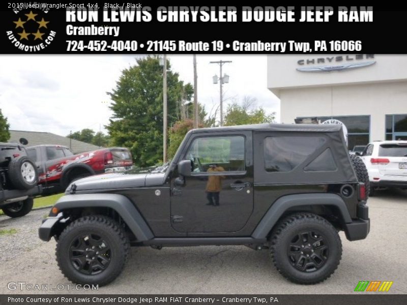 Black / Black 2015 Jeep Wrangler Sport 4x4
