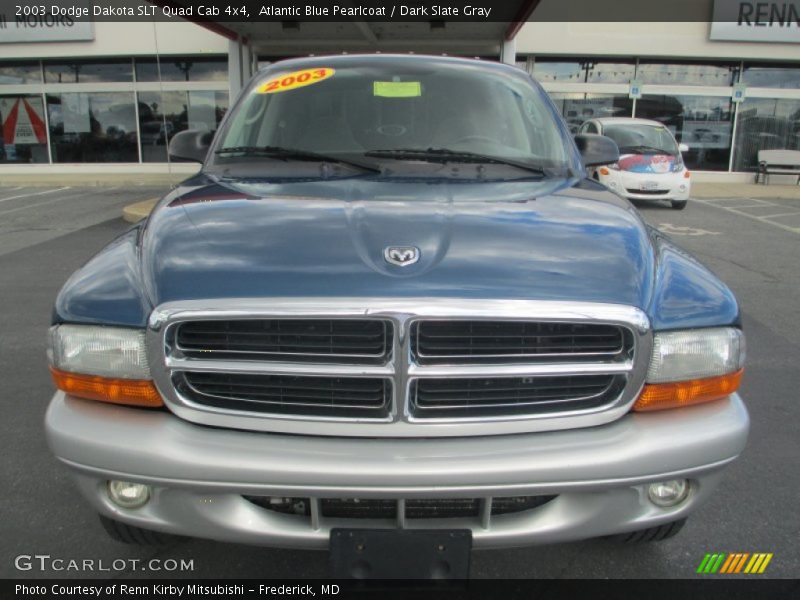 Atlantic Blue Pearlcoat / Dark Slate Gray 2003 Dodge Dakota SLT Quad Cab 4x4