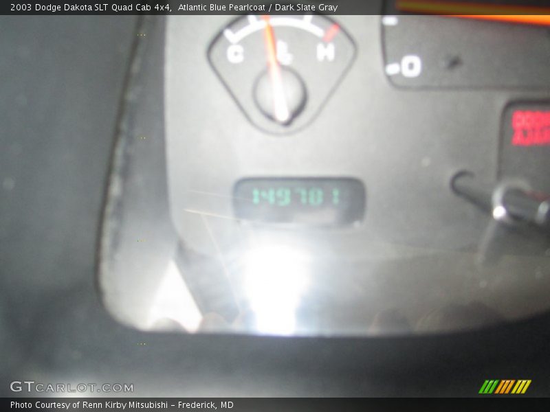 Atlantic Blue Pearlcoat / Dark Slate Gray 2003 Dodge Dakota SLT Quad Cab 4x4