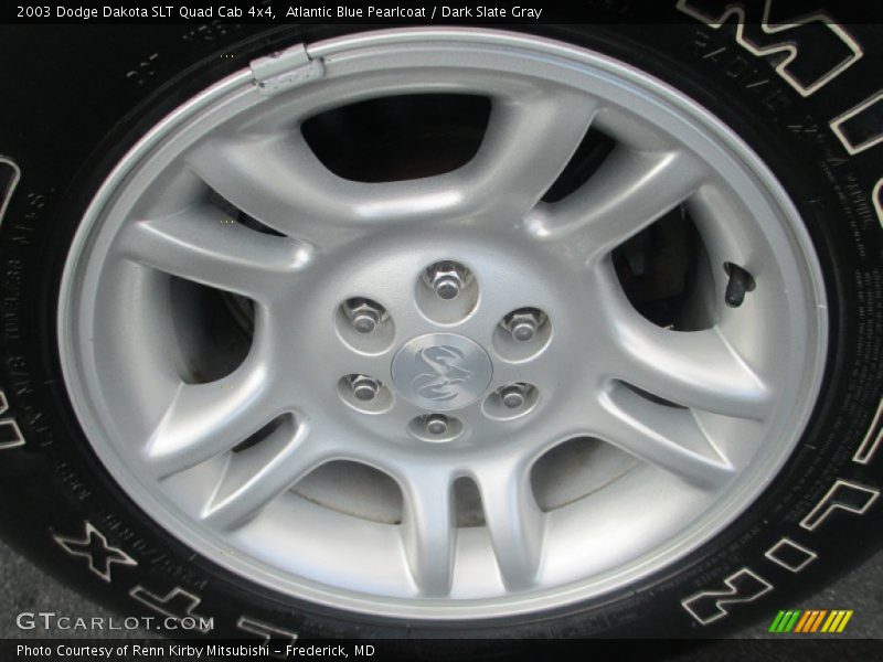Atlantic Blue Pearlcoat / Dark Slate Gray 2003 Dodge Dakota SLT Quad Cab 4x4