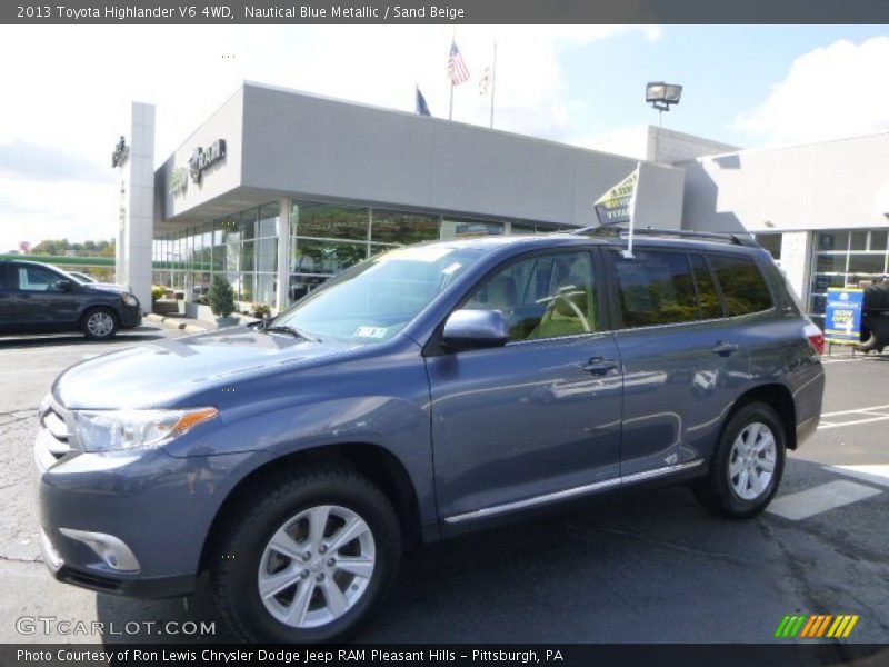 Nautical Blue Metallic / Sand Beige 2013 Toyota Highlander V6 4WD
