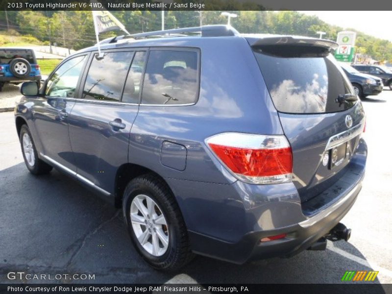 Nautical Blue Metallic / Sand Beige 2013 Toyota Highlander V6 4WD