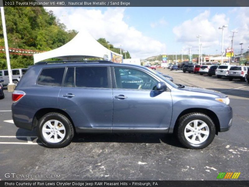 Nautical Blue Metallic / Sand Beige 2013 Toyota Highlander V6 4WD