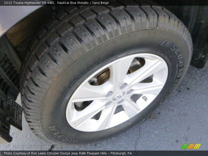 Nautical Blue Metallic / Sand Beige 2013 Toyota Highlander V6 4WD