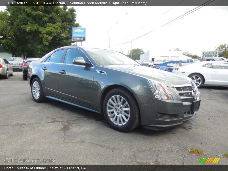 Evolution Green Metallic / Light Titanium/Ebony 2011 Cadillac CTS 4 3.0 AWD Sedan