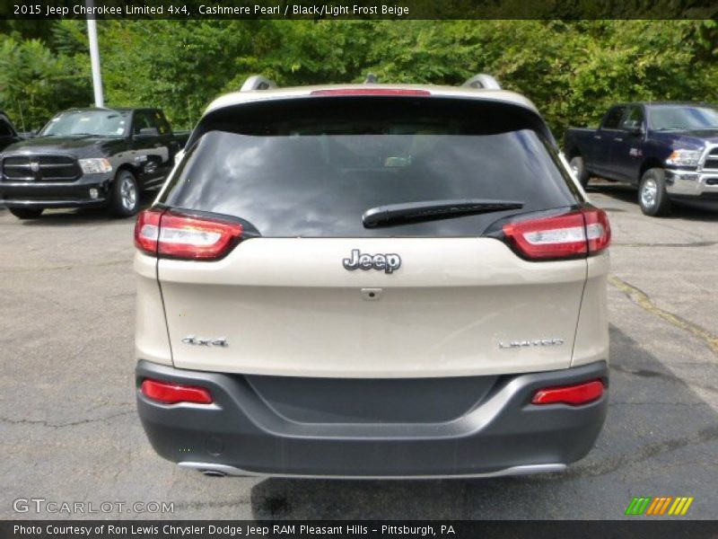Cashmere Pearl / Black/Light Frost Beige 2015 Jeep Cherokee Limited 4x4