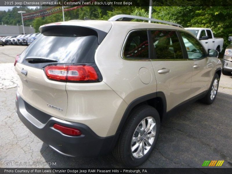 Cashmere Pearl / Black/Light Frost Beige 2015 Jeep Cherokee Limited 4x4