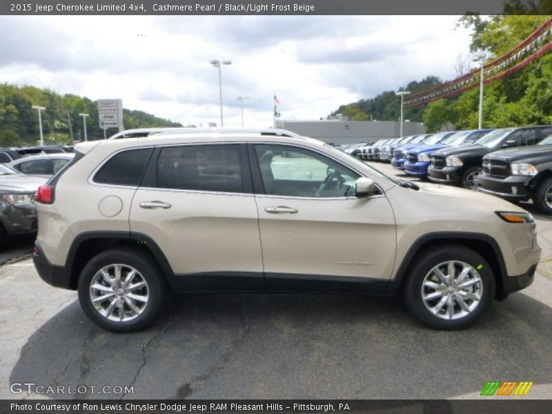 Cashmere Pearl / Black/Light Frost Beige 2015 Jeep Cherokee Limited 4x4