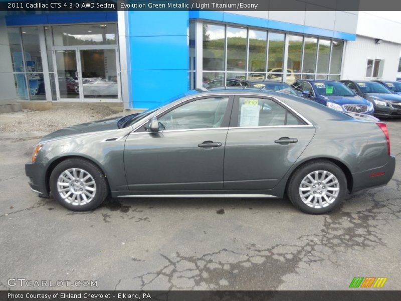 Evolution Green Metallic / Light Titanium/Ebony 2011 Cadillac CTS 4 3.0 AWD Sedan