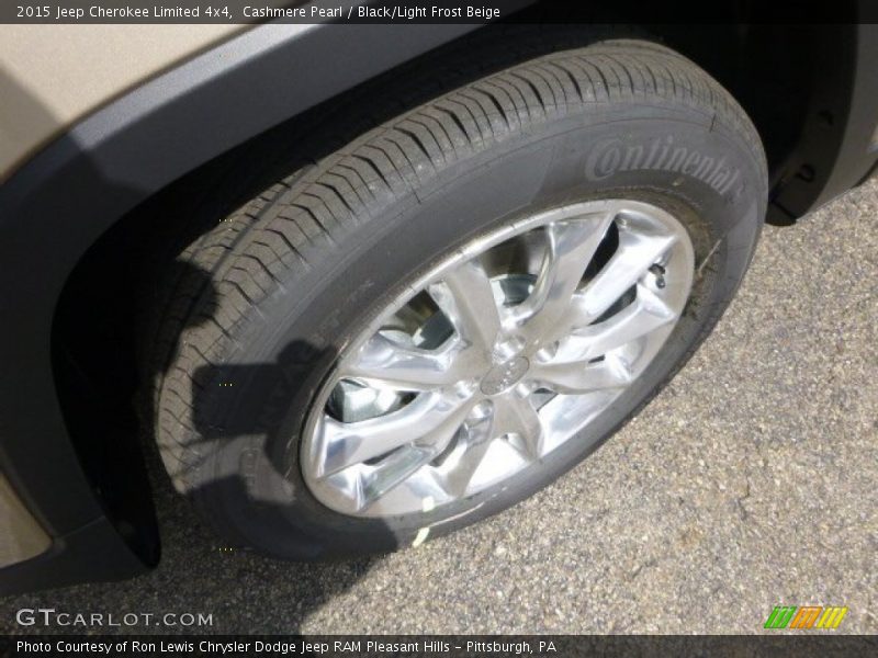 Cashmere Pearl / Black/Light Frost Beige 2015 Jeep Cherokee Limited 4x4