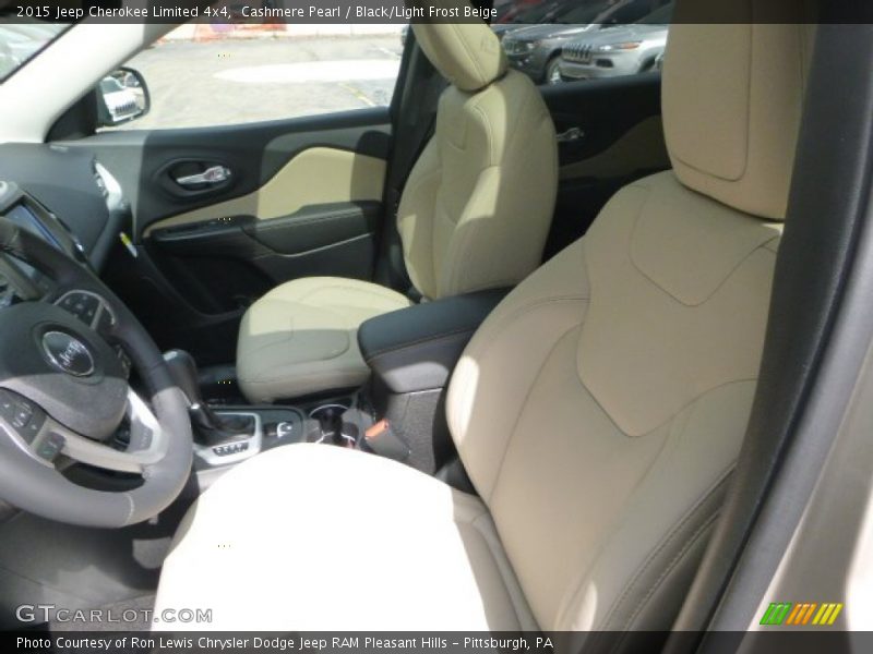 Cashmere Pearl / Black/Light Frost Beige 2015 Jeep Cherokee Limited 4x4