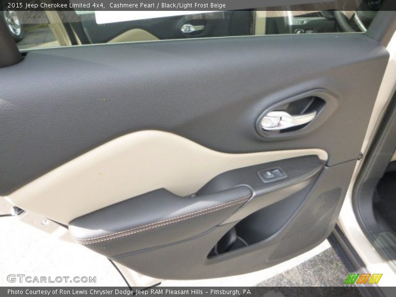 Cashmere Pearl / Black/Light Frost Beige 2015 Jeep Cherokee Limited 4x4