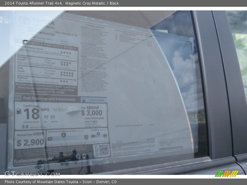 Magnetic Gray Metallic / Black 2014 Toyota 4Runner Trail 4x4