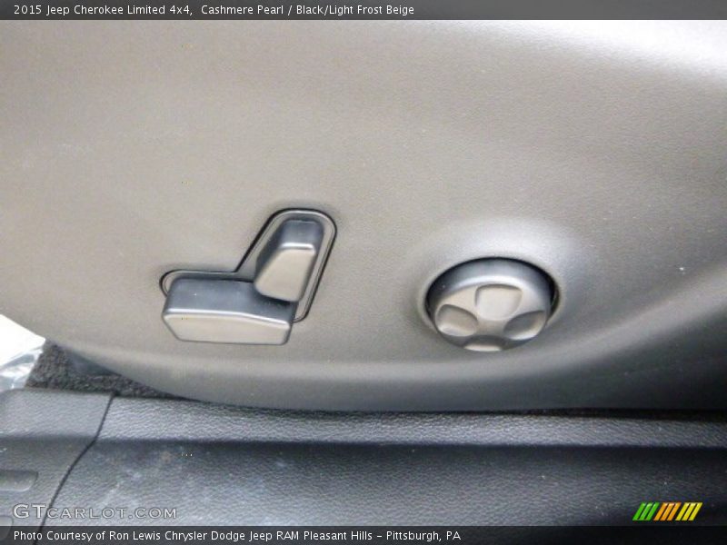 Cashmere Pearl / Black/Light Frost Beige 2015 Jeep Cherokee Limited 4x4