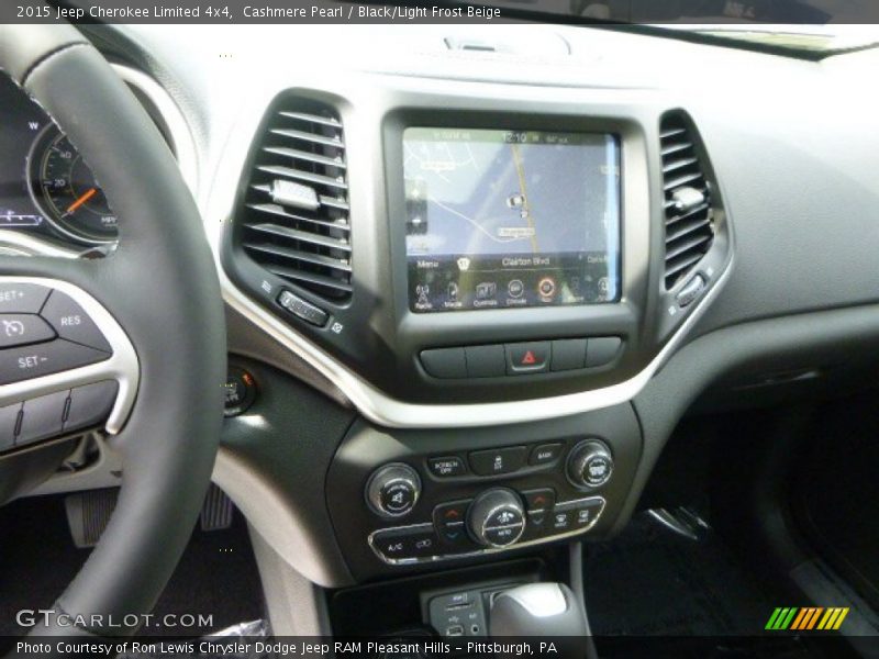 Cashmere Pearl / Black/Light Frost Beige 2015 Jeep Cherokee Limited 4x4