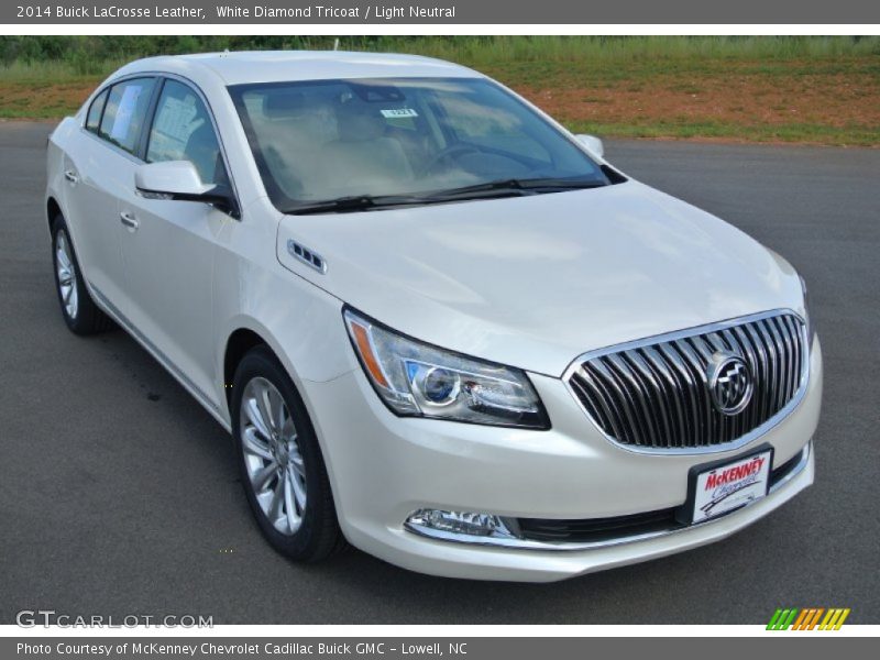 White Diamond Tricoat / Light Neutral 2014 Buick LaCrosse Leather