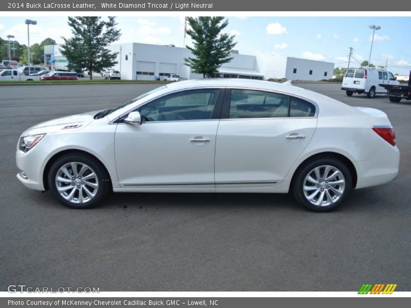White Diamond Tricoat / Light Neutral 2014 Buick LaCrosse Leather