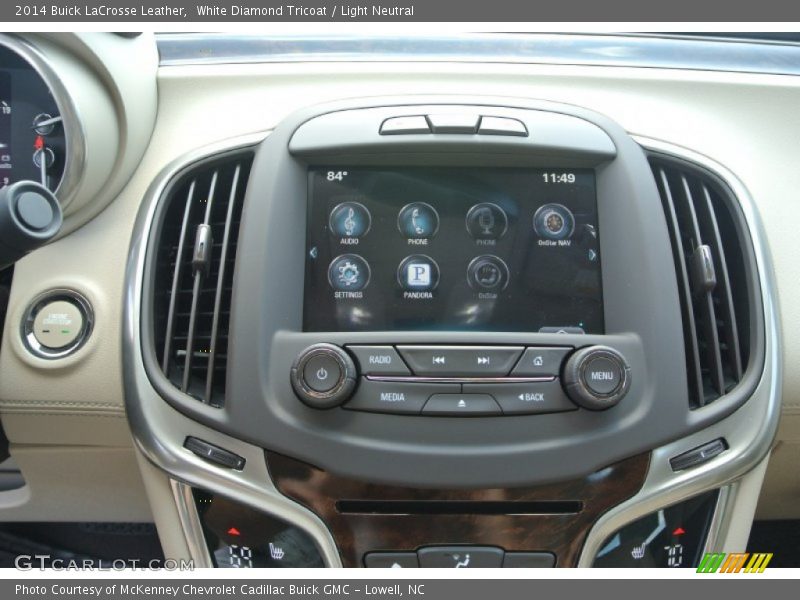 White Diamond Tricoat / Light Neutral 2014 Buick LaCrosse Leather